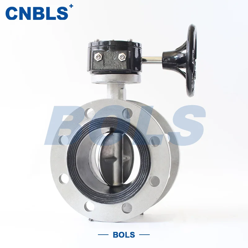 Rozsdamentes acél csigakerekes fogaskerekes ostya típusú fém keményzáras pillangószelepek